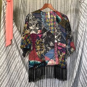 Printed kimono Cardigan